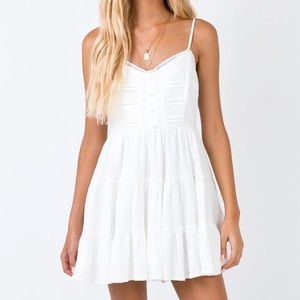Princess Polly White Tiered Dress